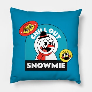 Chill Out Snowmie Design Pillow