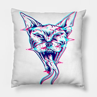 Cat Glitch Pillow