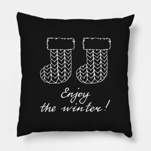 Enjoy the winter! Warm felt boots. Pillow