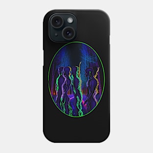 Blue Neon People Party Phone Case
