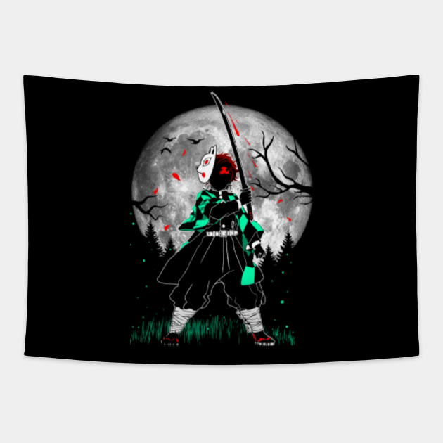 Moon Slayer Reborn As Skeleton Moon Slayer - Demon Slayer - Tapestry | TeePublic