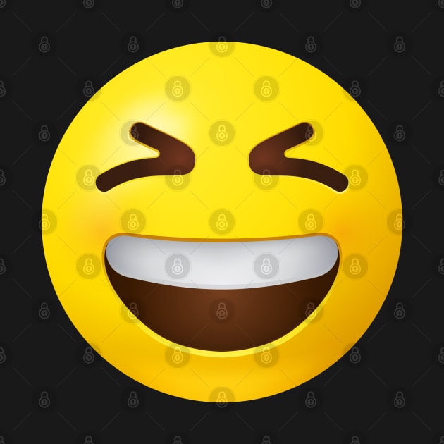 Grinning squinting face emoji by Vilmos Varga