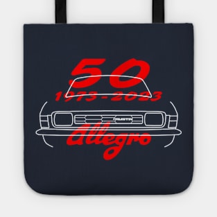 Austin Allegro classic car outline 50th anniversary special edition (white) Tote