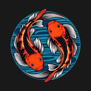 Circling Japanese Koi Fish T-Shirt