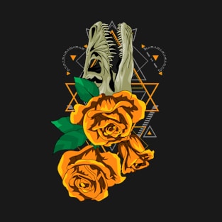 retro skull rose T-Shirt