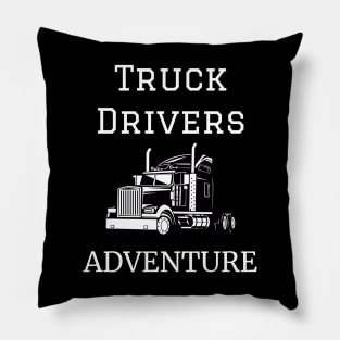 Truck Drivers Adventure Pillow