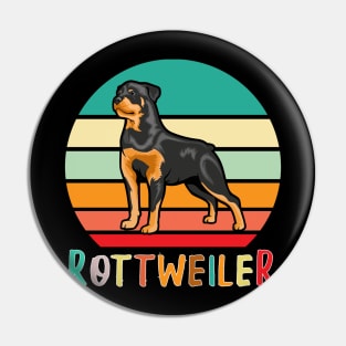 Vintage Retro Rottweiler Pin