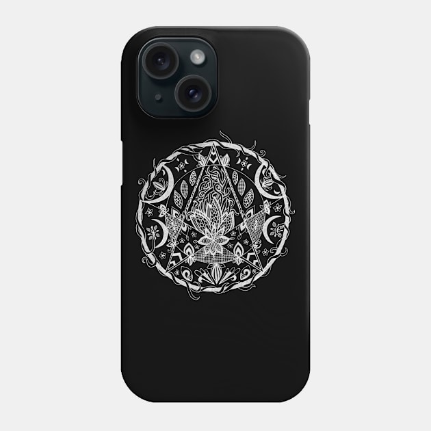 Autumn Star Mandala at Midnight Phone Case by NicoleWhelan