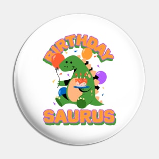 Happy Birthday Dinosaur Pin