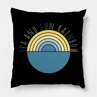 Sea And Sun Rainbow Pillow