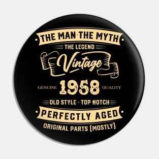 The Legend Vintage 1958 Perfectly Aged Pin