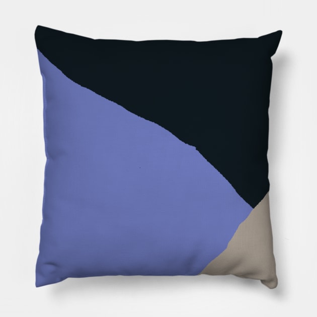 Very Peri Grullo Black Pillow by Lucy