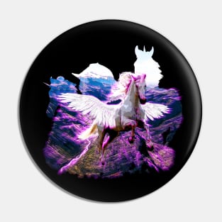 Stunning Pink Flying Unicorn Pin