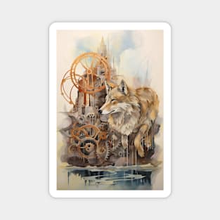 Fox castle steampunk Magnet