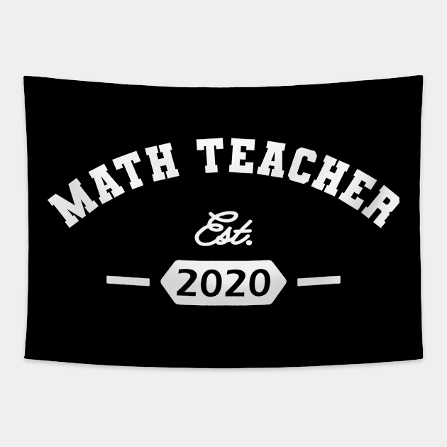 Math Teacher est. 2020 Tapestry by KC Happy Shop