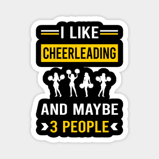 3 People Cheerleading Cheerleader Magnet