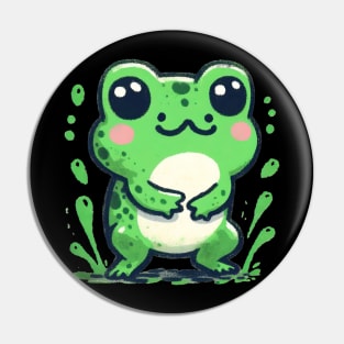 Adorable little frog kawaii Pin