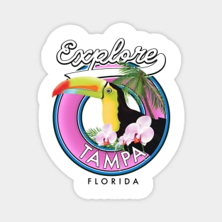 Tampa florida retro logo Magnet