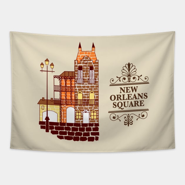 New Orleans Square Tapestry by passport2dreams