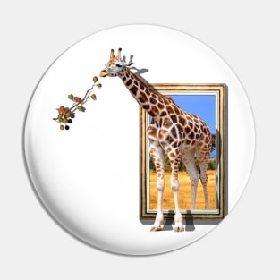 3D giraffe Pin