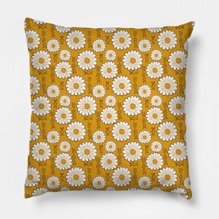 Small Harry Sunflower Shirt Flower Print Hippie Pop Art Floral Pattern Pillow