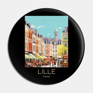 A Vintage Travel Illustration of Lille - France Pin