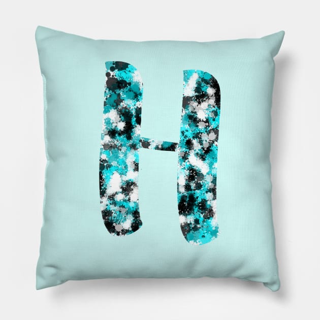 Paint Splash Letter H Pillow by Hip Scarves and Bangles