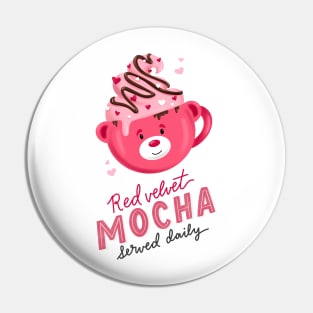 Valentine Mocha Teddy Bear Pin