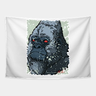 Gorilla Face Tapestry