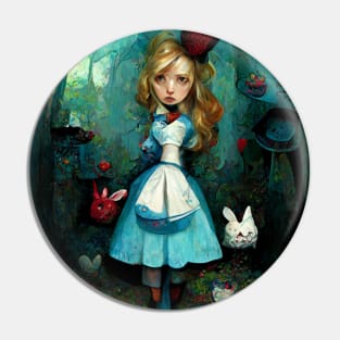 A representation of Alice surrounded by wonderful things. Pin