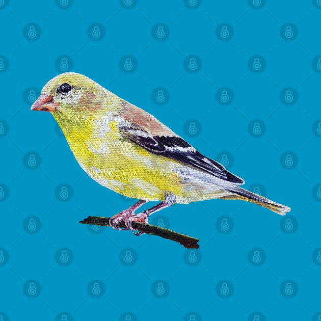 American Goldfinch painting (no background) by EmilyBickell