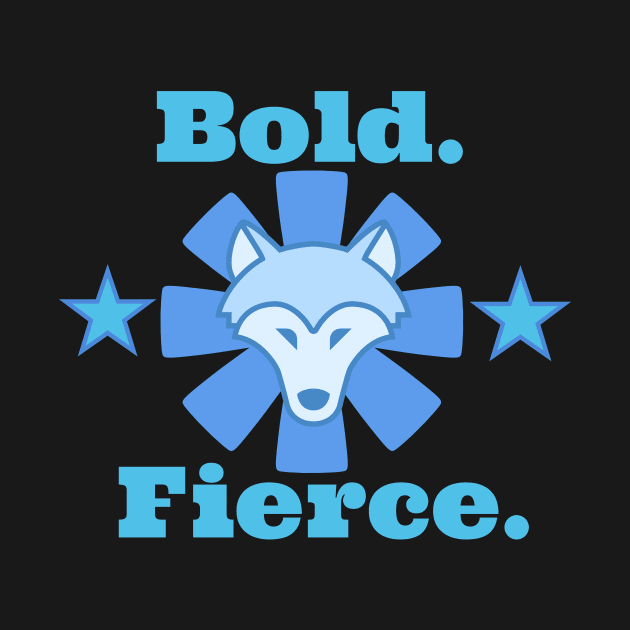 Bold Fierce Wolf Lover Nature WIldlife Motivational Animal Gift by shywolf