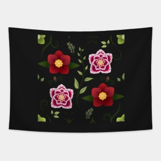 Hellebore Garden Pattern in Pink Tapestry