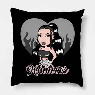 Whatever Girl Doll Light Black v2 Heart Pillow