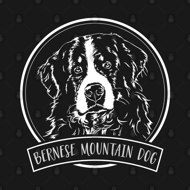 Bernese Mountain Dog lover dog portrait by wilsigns