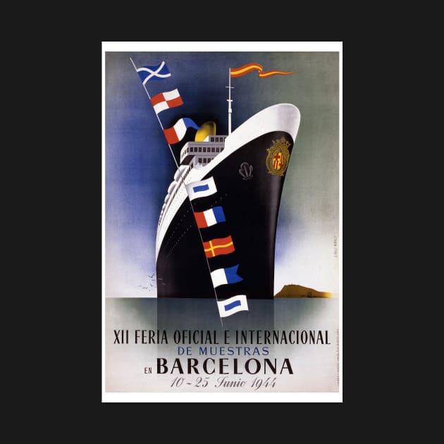 Barcelona Spain Vintage Poster 1944 by vintagetreasure