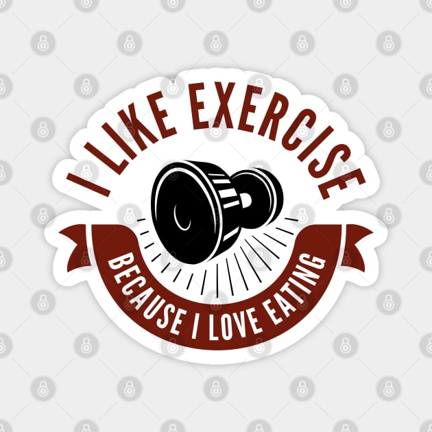 I Like Exercise Magnet by LuckyFoxDesigns