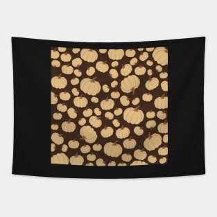 Brown Pumpkin Patch Tapestry