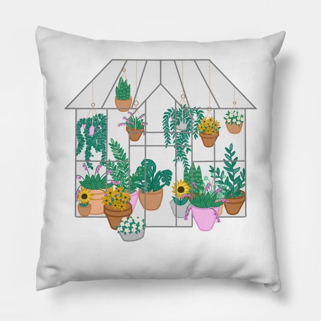 Green House Garden Pillow by Aesthetically Saidie