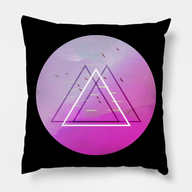 Colorful Trinity | Triangle Pillow by BrightBeak