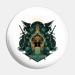 Gladiator Helmet Artwork Pin