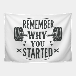 Remember Why You Started. Motivational Tapestry