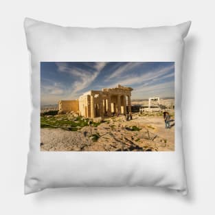 Propylaia and Construction Crane Pillow