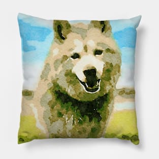 Happy Malamute Pillow