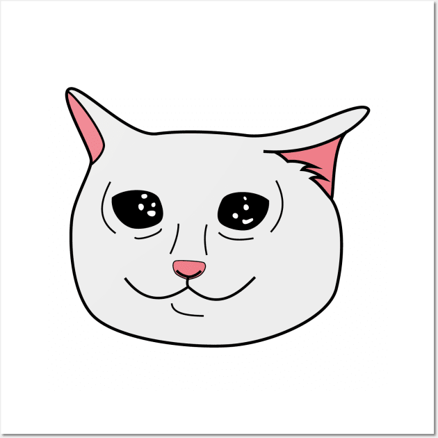 Crying cat meme | Metal Print