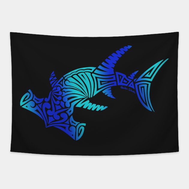 Ombre Tribal Hammerhead Tapestry by artsytoocreations