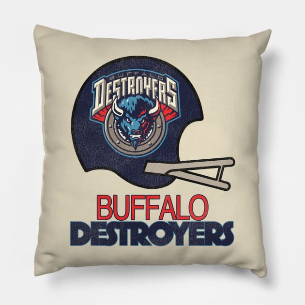 Defunct Buffalo Destroyers Football Team Pillow by Defunctland