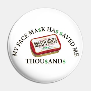 Face Mask Breath Mints - Black Pin