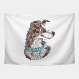 Lilac Merle Border Collie Tapestry