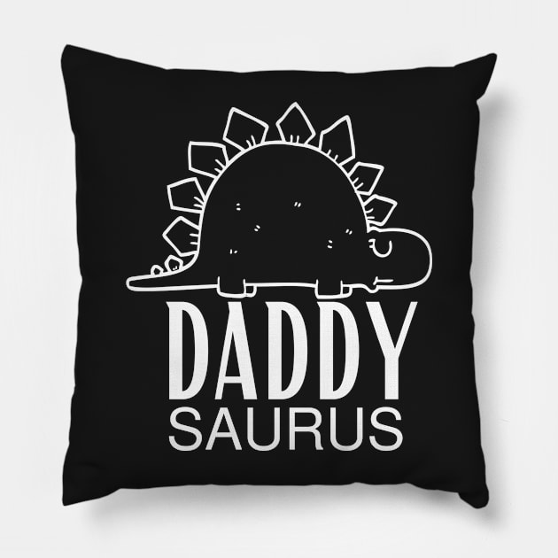 Dinosaur Daddy Saurus Family Daddysaurus Pillow by Prossori